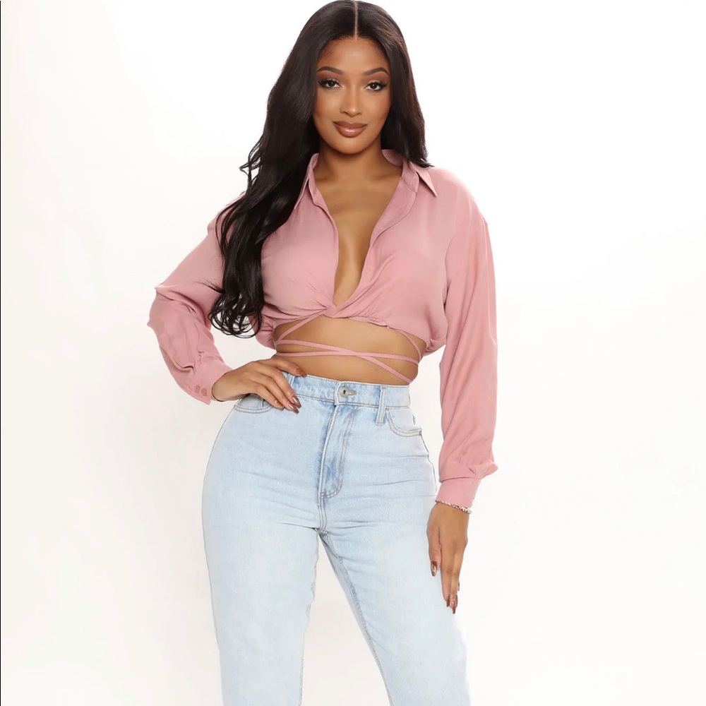 FASHION NOVA MAUVE CROP TOP NWOT